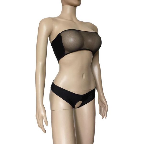 bras sets women see through mesh bandeau sheer strapless crop and open crotch crotchless boy shorts bottom bikini lingerie, Red;black
bras sets women see through mesh bandeau sheer strapless crop and open crotch crotchless boy shorts bottom bikini lingerie, Red;black