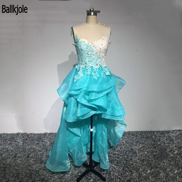 2019 exquisite party dress hi lo prom dress lace applique beads organza party with layered flouncing, White;black
2019 exquisite party dress hi lo prom dress lace applique beads organza party with layered flouncing, White;black