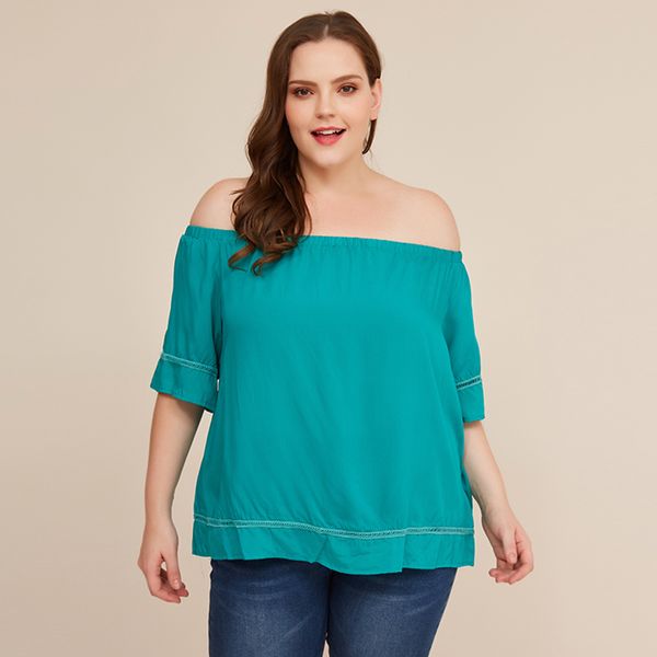 siskakia women blouses summer 2020 plus size blouses slash neck off shoulder solid loose casual big size green half sleeve, White
siskakia women blouses summer 2020 plus size blouses slash neck off shoulder solid loose casual big size green half sleeve, White