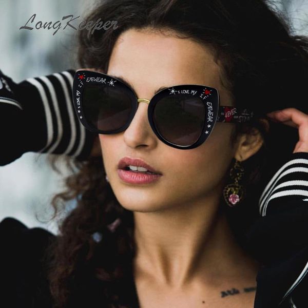 longkeeper retro cat eye sunglasses women printing letters love eyewear steampunk feminino lunette soleil 6933, White;black
longkeeper retro cat eye sunglasses women printing letters love eyewear steampunk feminino lunette soleil 6933, White;black
