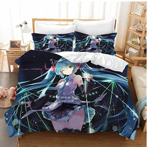 3d anime digital printed home textile 4-piece set of hatsune miku kid animated bedding
3d anime digital printed home textile 4-piece set of hatsune miku kid animated bedding