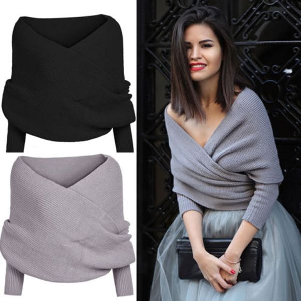 factory direct sales women convertible multi way wrap sweater jumper knitwear outwear, White;black
factory direct sales women convertible multi way wrap sweater jumper knitwear outwear, White;black