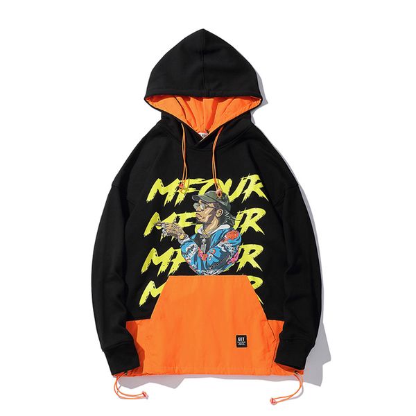 new color block hooded sweatshirt men's letter character print loose casual xxxtentacion hoodies hip hop back zip pocket hoodie, Black
new color block hooded sweatshirt men's letter character print loose casual xxxtentacion hoodies hip hop back zip pocket hoodie, Black