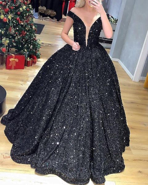 2019 new black sequined ball gown prom dresses 2019 long arabic evening formal dresses off shoulder african party evening gown
2019 new black sequined ball gown prom dresses 2019 long arabic evening formal dresses off shoulder african party evening gown