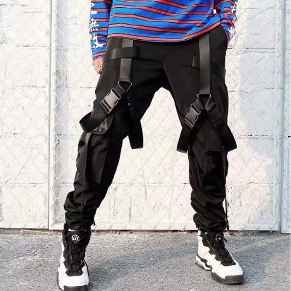 fitas fivela patchwork hip hop calças cargo dos homens multi-bolsos masculinos rua do punk corredores casuais calças táticas par, Black
fitas fivela patchwork hip hop calças cargo dos homens multi-bolsos masculinos rua do punk corredores casuais calças táticas par, Black