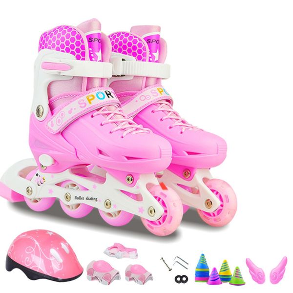 2019 new teenagers children inline skate roller skating shoes helmet knee protector gear adjustable flashing pu wheels pink blue
2019 new teenagers children inline skate roller skating shoes helmet knee protector gear adjustable flashing pu wheels pink blue