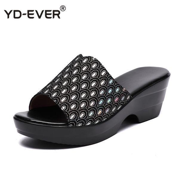women slipper's ladies summer slippers shoes women wedges heels fashion bling summer shoes geuine leather, Black
women slipper's ladies summer slippers shoes women wedges heels fashion bling summer shoes geuine leather, Black