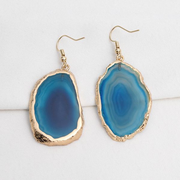 1 pair agates cut earrings for earring slice natural stone drop earrings gold big natural stone long for women, Silver
1 pair agates cut earrings for earring slice natural stone drop earrings gold big natural stone long for women, Silver