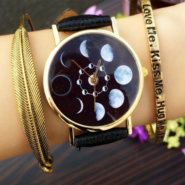 fashion solar moon phase r eclipse watch women stylish quartz watch pu leather bracelet watches female clock hou, Slivery;brown
fashion solar moon phase r eclipse watch women stylish quartz watch pu leather bracelet watches female clock hou, Slivery;brown