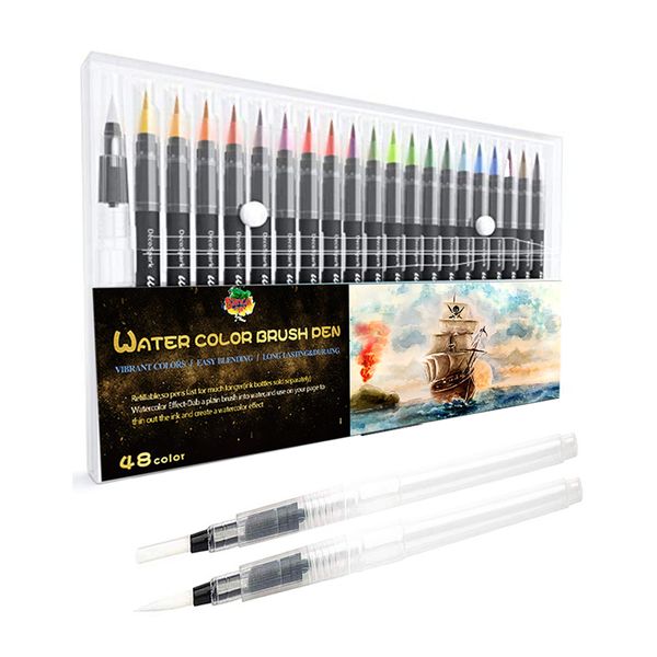 professional watercolor calligraphy brush pen with flexible tip for student drawing art markers set
professional watercolor calligraphy brush pen with flexible tip for student drawing art markers set