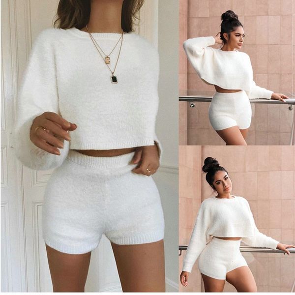 oufisun 2020 women casual set solid color o-neck long sleeve short and elastic high waist slim shorts womens two sets, White
oufisun 2020 women casual set solid color o-neck long sleeve short and elastic high waist slim shorts womens two sets, White