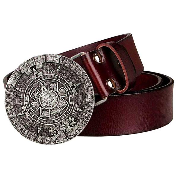 fashion new real cowhide leather belt metal mayan solar calendar pattern men genuine leather belt pin buckle, Black;brown
fashion new real cowhide leather belt metal mayan solar calendar pattern men genuine leather belt pin buckle, Black;brown