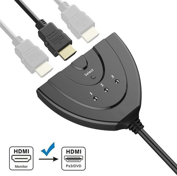 HDMI переключатель 3 порта в 1 Выход 1080P концентратор V1.4B HDMI Switcher Splitter Кабель-адаптер для PS3 PC HDTV XBOX С Opp пакета
HDMI переключатель 3 порта в 1 Выход 1080P концентратор V1.4B HDMI Switcher Splitter Кабель-адаптер для PS3 PC HDTV XBOX С Opp пакета
