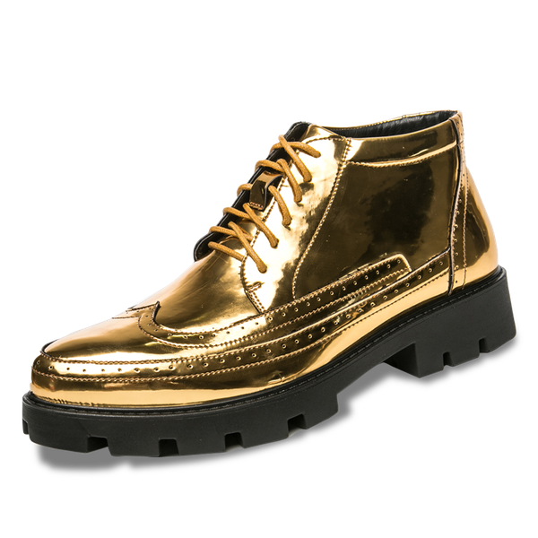 new high-men's shoes, pointy men's shoes, patent leather glitter, gold ankle boots, leather boots, platform sho, Black
new high-men's shoes, pointy men's shoes, patent leather glitter, gold ankle boots, leather boots, platform sho, Black