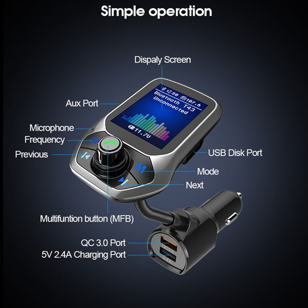 led display car handswireless bluetooth 5.0 kit fm transmitter dual usb qc3.0 charger u disk lossless music mp3 player
led display car handswireless bluetooth 5.0 kit fm transmitter dual usb qc3.0 charger u disk lossless music mp3 player