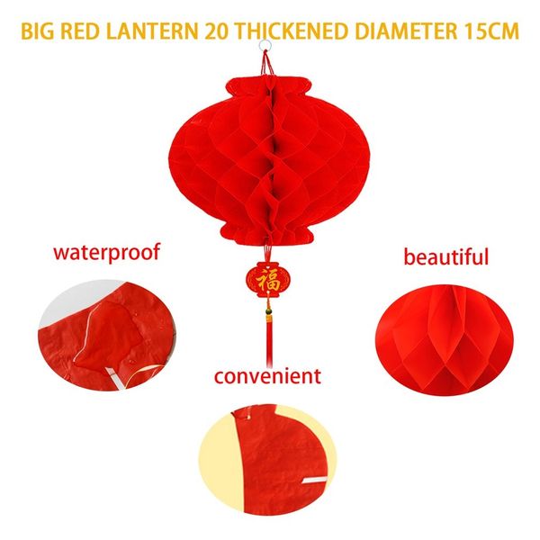 big red honeycomb hanging lantern thickened wedding party birthday decoration spring festival christmas ornament for home shop other event
big red honeycomb hanging lantern thickened wedding party birthday decoration spring festival christmas ornament for home shop other event