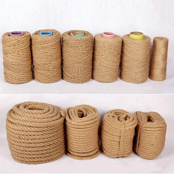 4/6/8/10mm natural jute rope twine rope twisted cord macrame string diy craft handmade decoration cat scratcher, Black;white
4/6/8/10mm natural jute rope twine rope twisted cord macrame string diy craft handmade decoration cat scratcher, Black;white