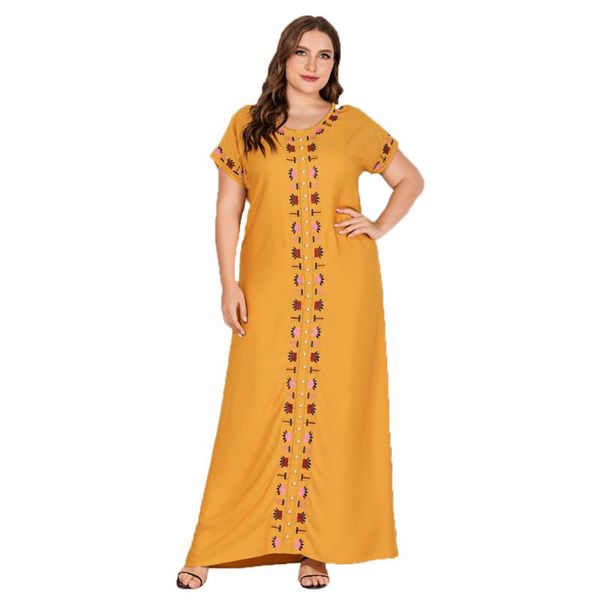 women muslim maxi dress ramadan v-neck robe oman dubai casual loose gown embroidery plus size 2002 summer short sleeve dresses, Red
women muslim maxi dress ramadan v-neck robe oman dubai casual loose gown embroidery plus size 2002 summer short sleeve dresses, Red
