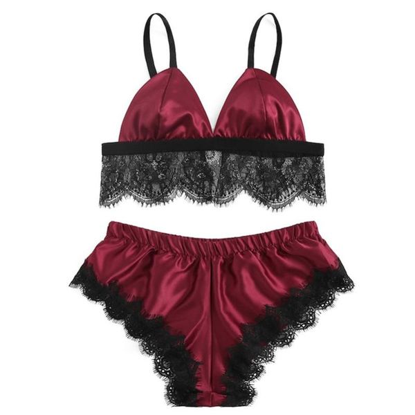 1set women girl cute scalloped trim lace lingerie underwear sleepwear mulheres ropa para el hogar nocturne d4, Blue;gray
1set women girl cute scalloped trim lace lingerie underwear sleepwear mulheres ropa para el hogar nocturne d4, Blue;gray