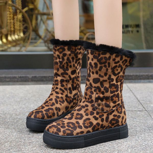 leopard ladies mid calf boots women's large size 35-42 suede boots woman spring warm shoes 2020 spring, Black
leopard ladies mid calf boots women's large size 35-42 suede boots woman spring warm shoes 2020 spring, Black