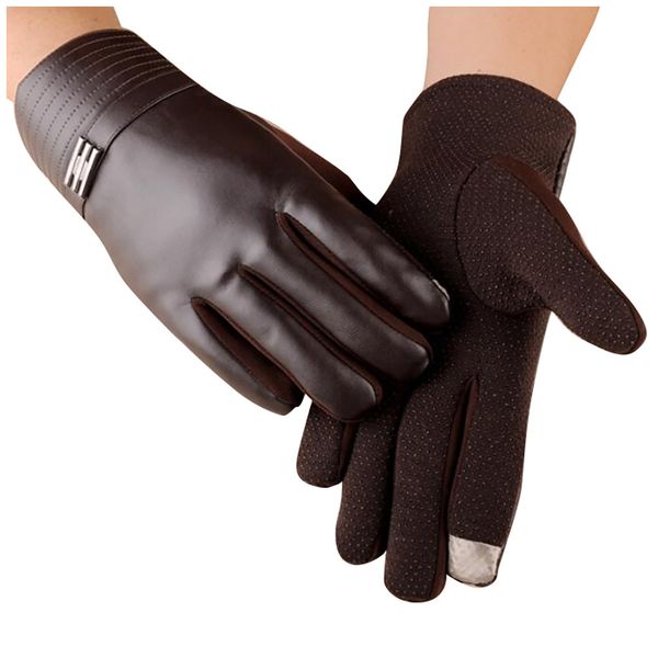 winter men touch screen artificial leather gloves thermal lined driving winter gift mittens full finger guantes thickened gloves, Black
winter men touch screen artificial leather gloves thermal lined driving winter gift mittens full finger guantes thickened gloves, Black