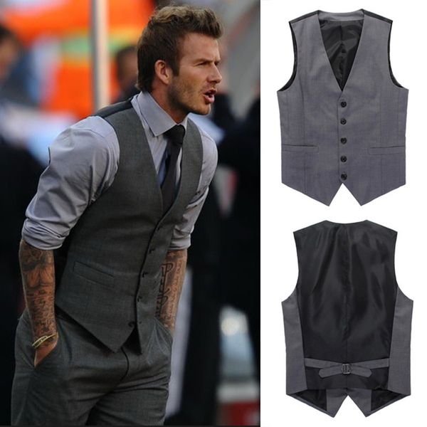 new men's fashion leisure suit vest men's wedding banquet gentleman suit vest beckham with v-neck men gift, Black;white
new men's fashion leisure suit vest men's wedding banquet gentleman suit vest beckham with v-neck men gift, Black;white