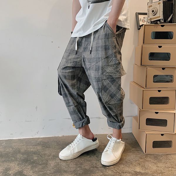 summer thin plaid pants men's fashion hit color retro casual pants men streetwear wild loose drawstring trousers mens s-3xl, Black
summer thin plaid pants men's fashion hit color retro casual pants men streetwear wild loose drawstring trousers mens s-3xl, Black