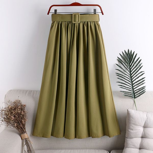 skirts elegant women high waist a-line skirt 2021 spring summer black red all-match midi long with belt female
skirts elegant women high waist a-line skirt 2021 spring summer black red all-match midi long with belt female