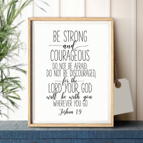 bible verse joshua 1:9 quotes art canvas painting picture christian nursery sign be strong and courageous posters print decor
bible verse joshua 1:9 quotes art canvas painting picture christian nursery sign be strong and courageous posters print decor