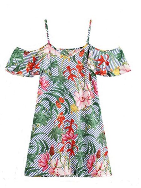 milumia women's floral print striped off shoulder casual summer dress, Black;gray
milumia women's floral print striped off shoulder casual summer dress, Black;gray