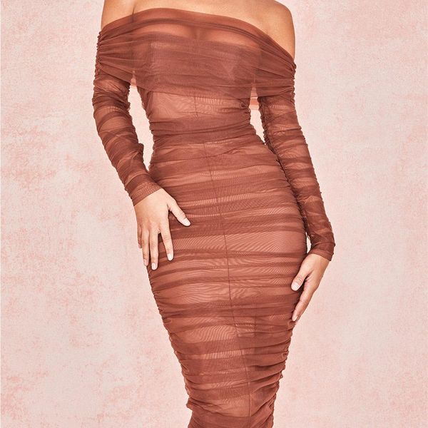 DEIVE TEGER Women Mesh Nude Dress Draped Vestidos Off the Shoulder Sexy Strapless Club Sheath Dress Party Dresses HL4928 T200113
DEIVE TEGER Women Mesh Nude Dress Draped Vestidos Off the Shoulder Sexy Strapless Club Sheath Dress Party Dresses HL4928 T200113