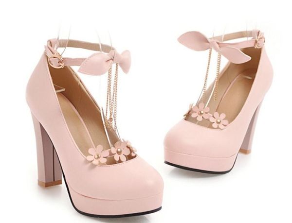 2019 women's shoes in spring and autumn with new style high heel coarse heel round head waterproof table bowknot @2267, Black
2019 women's shoes in spring and autumn with new style high heel coarse heel round head waterproof table bowknot @2267, Black