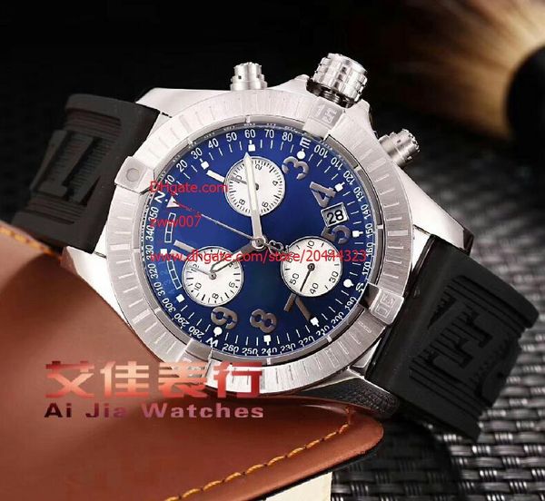 4 color factory supplier wristwatches 47mm quartz chronograph blue white stainless steel mens watch watches rubber strap bands, Slivery;brown
4 color factory supplier wristwatches 47mm quartz chronograph blue white stainless steel mens watch watches rubber strap bands, Slivery;brown