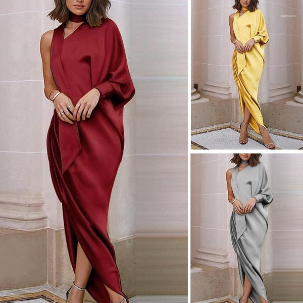 clothing fashion casual apparel womens autumn designer casual dresses one shoulder sleeveless solid color vintage female, Black;gray
clothing fashion casual apparel womens autumn designer casual dresses one shoulder sleeveless solid color vintage female, Black;gray