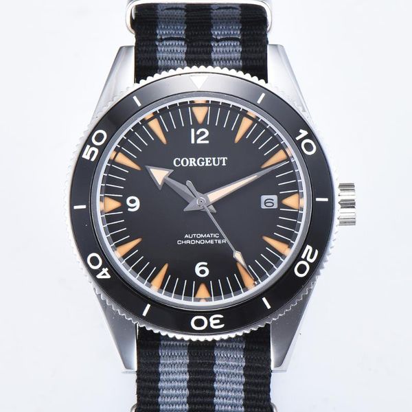 corgeut 41mm automatic mechanical men watch 007 clock nylon strap luminous waterproof calendar wristwatch, Slivery;brown
corgeut 41mm automatic mechanical men watch 007 clock nylon strap luminous waterproof calendar wristwatch, Slivery;brown