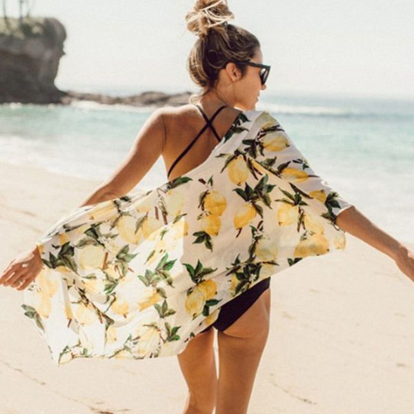 2019 beach cover up lemon print women robe de plage rayon swimwear tunics beachwear saida de praia swimsuit cover ups, Blue;gray
2019 beach cover up lemon print women robe de plage rayon swimwear tunics beachwear saida de praia swimsuit cover ups, Blue;gray