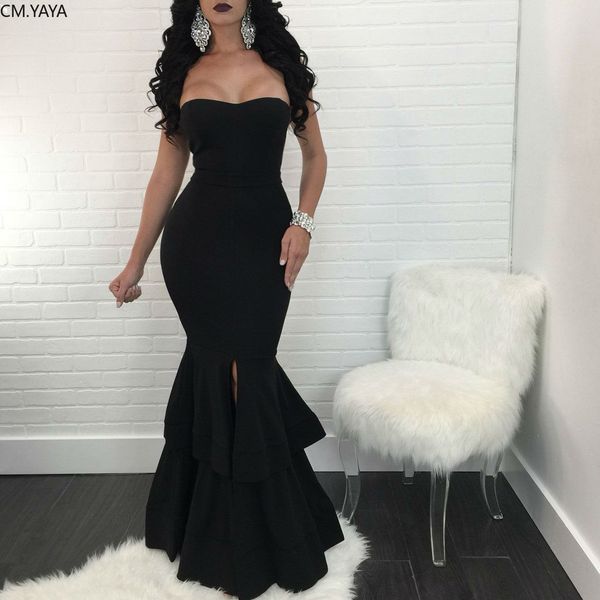 women summer long dress sleeveless strapless dress mermail night club bandage party maxi dress bodycon casual gll0153, Black;pink
women summer long dress sleeveless strapless dress mermail night club bandage party maxi dress bodycon casual gll0153, Black;pink