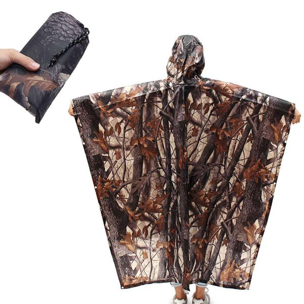 camouflage raincoat outdoor hiking camping electric car riding clothing rain cover portable waterproof tent mat hunting clothes, Black;brown
camouflage raincoat outdoor hiking camping electric car riding clothing rain cover portable waterproof tent mat hunting clothes, Black;brown