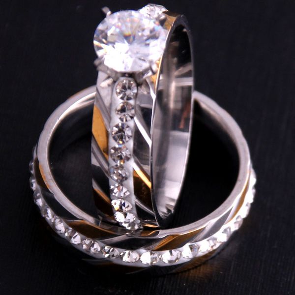 stainless steel explosion model diamond valentine's day couple couple ring, Silver
stainless steel explosion model diamond valentine's day couple couple ring, Silver