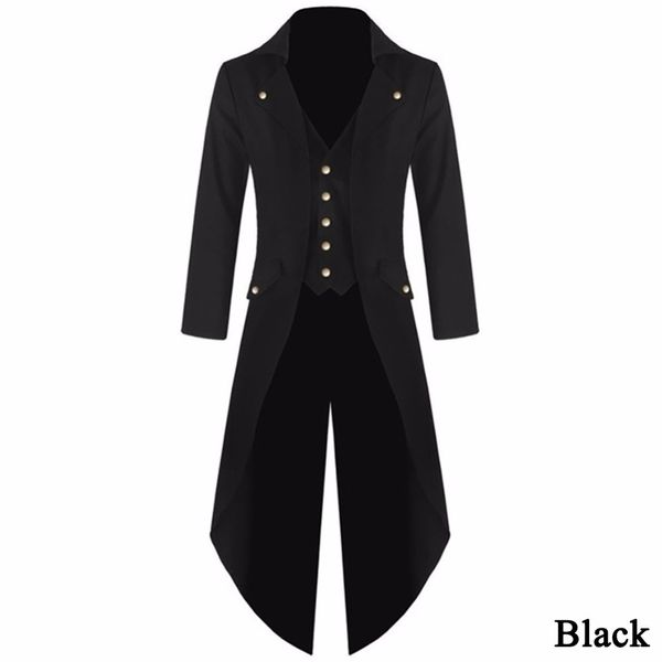 2019 men's coat vintage steampunk retro tailcoat jacket long sleeve single breasted gothic victorian frock coat plus size bc7928, Tan;black
2019 men's coat vintage steampunk retro tailcoat jacket long sleeve single breasted gothic victorian frock coat plus size bc7928, Tan;black