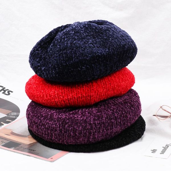2020 women winter berets hat chenille vintage style berets ladies solid color soft warm caps female simple bonnet hats, Blue;gray
2020 women winter berets hat chenille vintage style berets ladies solid color soft warm caps female simple bonnet hats, Blue;gray