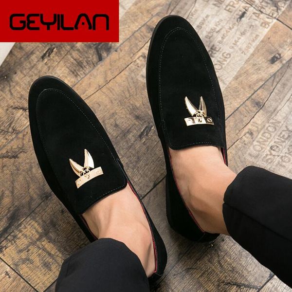 2019 new design fashion men flock leather metal casual shoes party street trend shoes cool man loafers dress, Black
2019 new design fashion men flock leather metal casual shoes party street trend shoes cool man loafers dress, Black