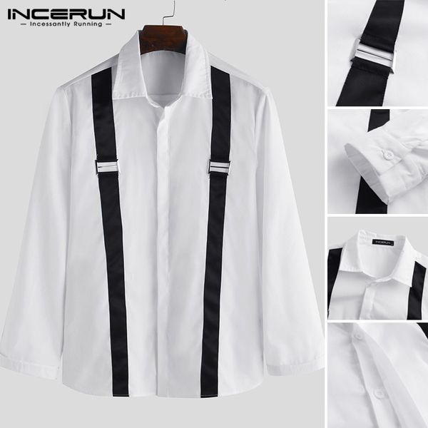 incerun mens lapel patchwork shirt men long sleeve elegant black shirts male brand business personality slim blouse camisa 5xl, White;black
incerun mens lapel patchwork shirt men long sleeve elegant black shirts male brand business personality slim blouse camisa 5xl, White;black