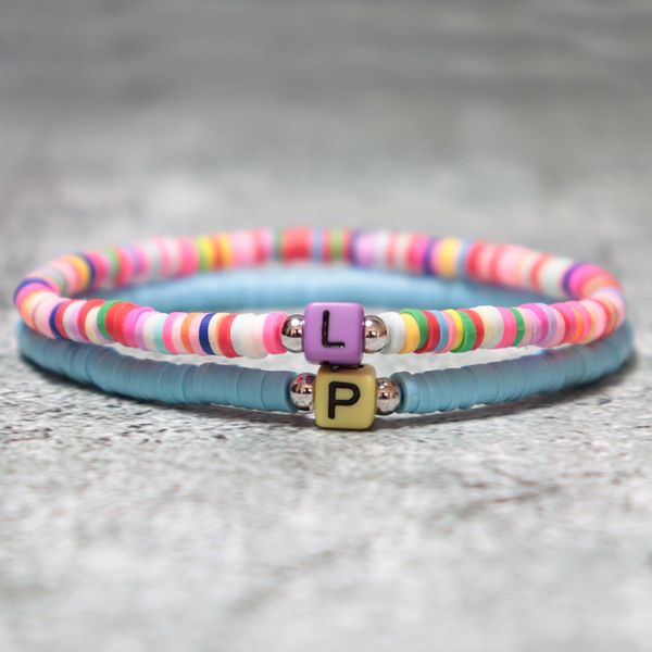 diffone 2pcs/pair matching bracelet for lovers diy customized name bracellet polymer clay disc braslets letter braclet beads, Golden;silver
diffone 2pcs/pair matching bracelet for lovers diy customized name bracellet polymer clay disc braslets letter braclet beads, Golden;silver