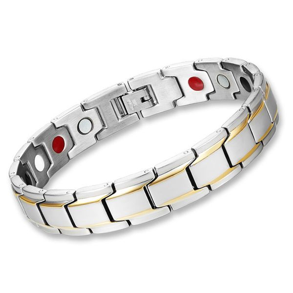 black titanium steel link chain bracelets germanium magnets negative ion far infrared hologram health bracelet for men jewelry, Golden;silver
black titanium steel link chain bracelets germanium magnets negative ion far infrared hologram health bracelet for men jewelry, Golden;silver