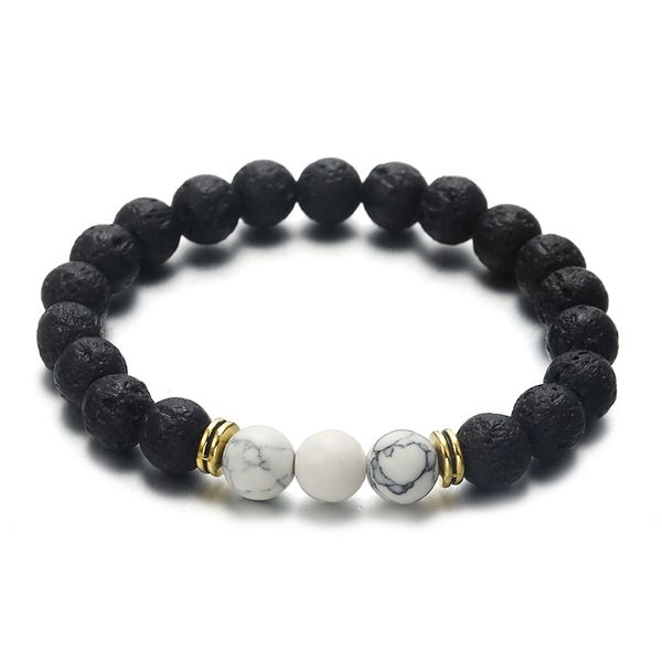 8mm white turquoise black lava stone beads charms bracelet diy essential oil diffuser bracelets man energy jewelry, Golden;silver
8mm white turquoise black lava stone beads charms bracelet diy essential oil diffuser bracelets man energy jewelry, Golden;silver
