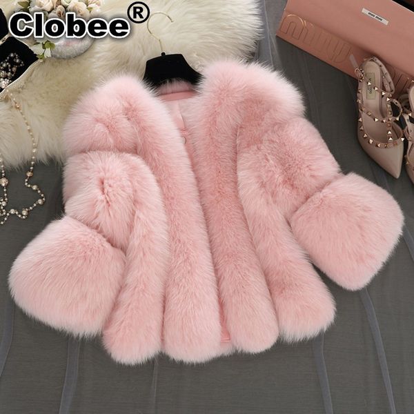 2019 faux fur coat winter women faux fur jacket pink white warm woman fake outwear plus size short overcoat, Black
2019 faux fur coat winter women faux fur jacket pink white warm woman fake outwear plus size short overcoat, Black