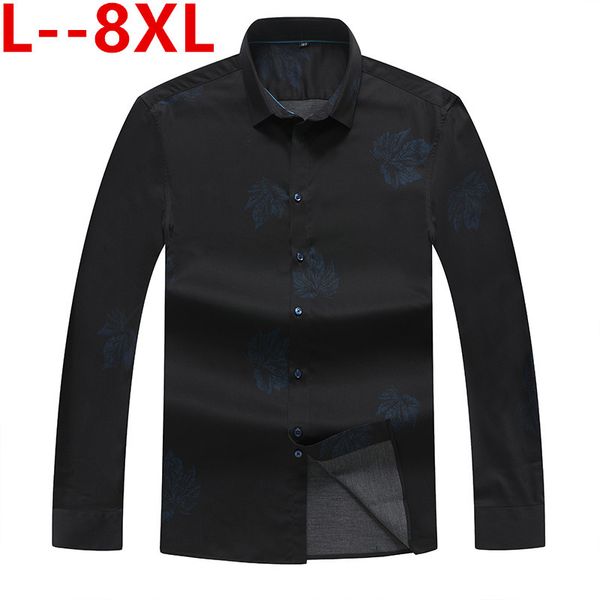 plus size 8xl 6xl 5xl 2020 long sleeve men's shirt print mens shirt casual slim fit male social plus size, White;black
plus size 8xl 6xl 5xl 2020 long sleeve men's shirt print mens shirt casual slim fit male social plus size, White;black