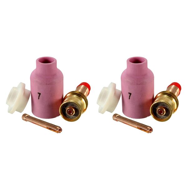 2 set tig welding torch accessories kit collets body alumina nozzle back cup kit for tig wp-17/18/26 series
2 set tig welding torch accessories kit collets body alumina nozzle back cup kit for tig wp-17/18/26 series