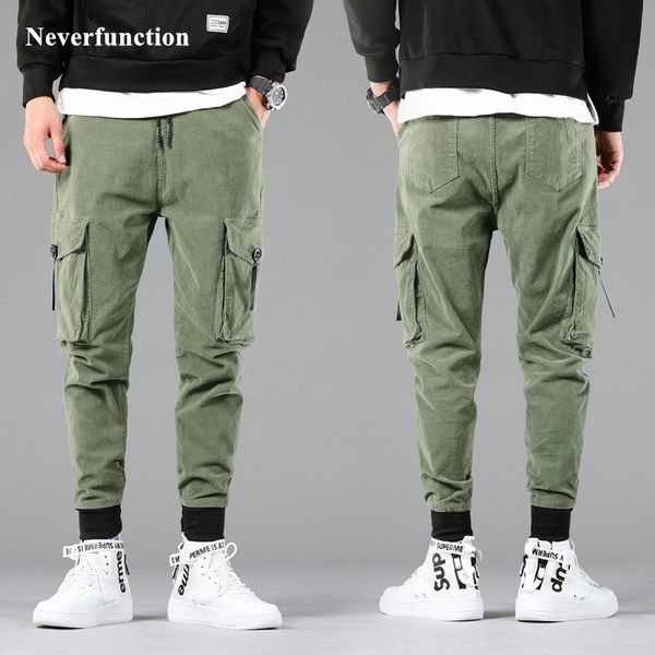men multi-pocket slim harajuku vintage corduroy cargo casual pants streetwear solid color elastic waist jeans jogger trousers, Black
men multi-pocket slim harajuku vintage corduroy cargo casual pants streetwear solid color elastic waist jeans jogger trousers, Black